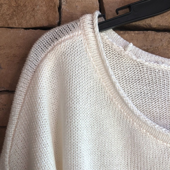 Marled ivory "LOVE" stars & stripes Patriotic sweater NWT Large - Picture 4 of 7